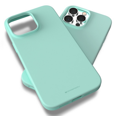 iPhone 16 Pro Max Soft Silicone Jelly Case Cover: Long Lasting With Shock & Drop Protection, And Screen & Camera Lens Guard - Mint